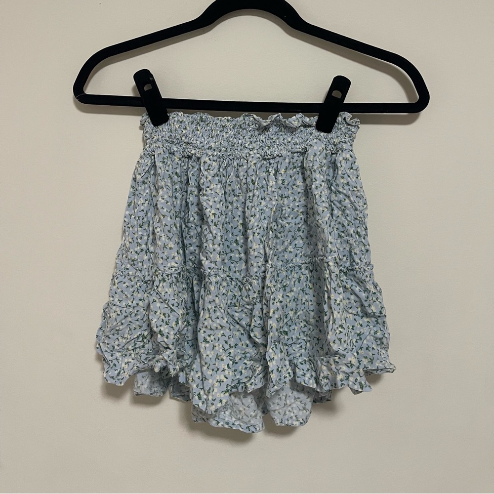 Wild Fable Light Blue Floral Skirt - Size S